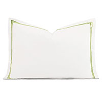 Enzo Satin Stitch Queen Sham in Lime