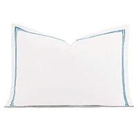 Enzo Satin Stitch Queen Sham in Ocean