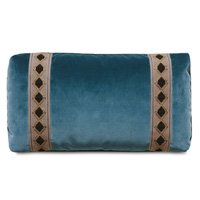 Rudy Velvet Accent Pillow In Blue