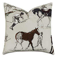 Steeplechaser Equestrian Decorative Pillow