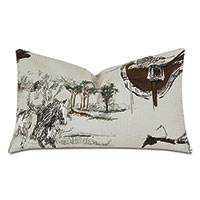 Steeplechaser Equestrian Decorative Pillow