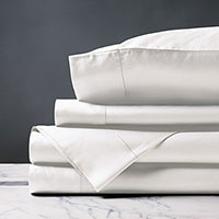 Deluca Sateen Sheet Set in White