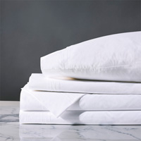 Vail Percale Sheet Set In White