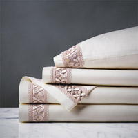 Juliet Lace Sheet Set in Ivory/Fawn