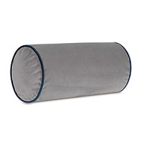 Uma Velvet Bolster in Gray