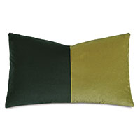 Uma Colorblock Decorative Pillow in Lime