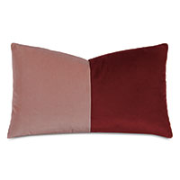 Uma Colorblock Decorative Pillow in Scarlet 