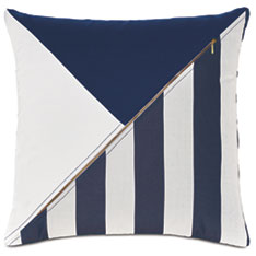 WICKING COLORBLOCK DECORATIVE PILLOW IN INDIGO