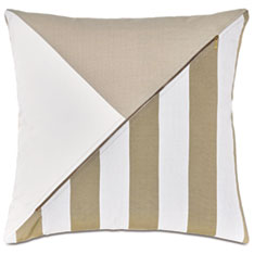 WICKING COLORBLOCK DECORATIVE PILLOW IN OYSTER