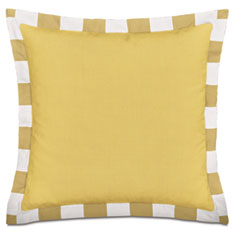 SAIL FLANGE DECORATIVE PILLOW IN YELLOW