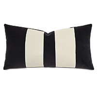 ORIEL STRIPE DECORATIVE PILLOW IN IVORY AND CHARCOAL