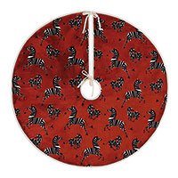 Tenenbaum Zebra Tree Skirt in Cherry