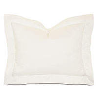 Roma Sateen Standard Sham in Ivory