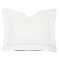 Roma Sateen Standard Sham in White