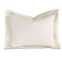 Juliet Lace Standard Sham in Ivory/Ivory