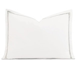 Enzo Satin Stitch Standard Sham in Dove