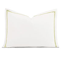 Enzo Satin Stitch Standard Sham In Pear