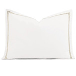 Enzo Satin Stitch Standard Sham in Sable