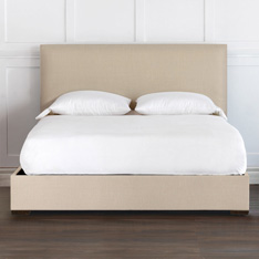 MALLEO UPHOLSTERED PLATFORM BED IN VIVO BISQUE