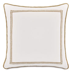 WREN MITERED GIMP DECORATIVE PILLOW