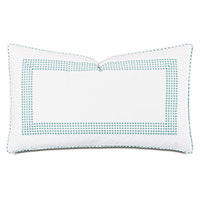 MALAYA GINGHAM DECORATIVE PILLOW IN SEA