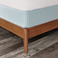 MALAYA GINGHAM BOX SPRING COVER IN SEA