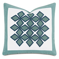 Amu Applique Decorative Pillow in Mint