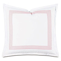 MALAYA GINGHAM EURO SHAM IN PETAL