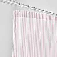 BLASS TICKING SHOWER CURTAIN IN PETAL