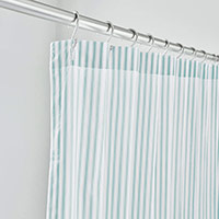 BLASS TICKING SHOWER CURTAIN IN SEA