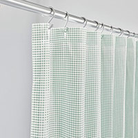 MALAYA GINGHAM SHOWER CURTAIN IN LEAF