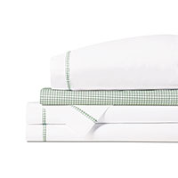 MALAYA GINGHAM SHEET SET IN LEAF