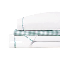 MALAYA GINGHAM SHEET SET IN SEA