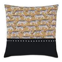 Prowling Nailhead Decorative Pillow