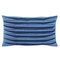 Plisse Pleated Decorative PIllow in Blue