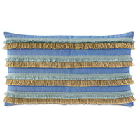 Nocatee Fringe Decorative Pillow in Blue