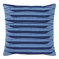 Plisse Pleated Decorative PIllow in Blue