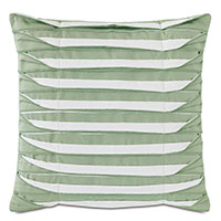 Plisse Pleated Decorative PIllow in Celadon