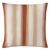 Palmetto Handpainted Decorative Pillow in Orange