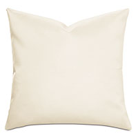 Klein Vegan Leather Decorative Pillow in Shell