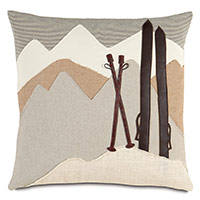 Lodge Mountains Decorative Pillow