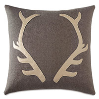 Lodge Antlers Decorative Pillow