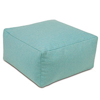 Harris Teal Pouf