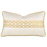 Luxe Embroidered Border Decorative Pillow