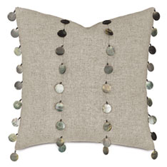 ST. LUCIA CAPIZ SHELL DECORATIVE PILLOW