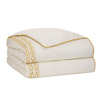 Luxe Embroidered Border Duvet Cover