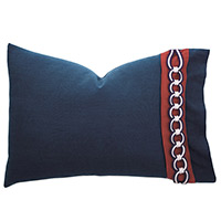 Newport Border Standard Sham In Indigo