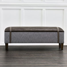 RIVER FAUX LEATHER BENCH