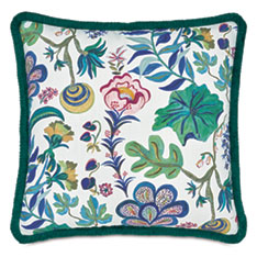 BOCA RATON FLORAL DECORATIVE PILLOW