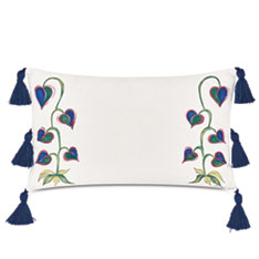 BOCA RATON FLORIATED DECORATIVE PILLOW
